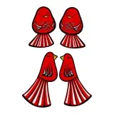 Happy Red Bird Couple SVG Cuttable Designs