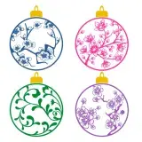 Christmas Bulb Art SVG Cuttable Designs