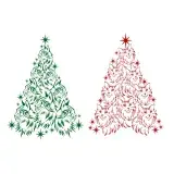 Beautiful Cat Christmas Tree SVG Cuttable Designs