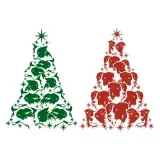 Collie Christmas Tree SVG Cuttable Designs