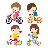 Cycling with Kids SVG Cuttable Designs