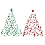 Dog Christmas Tree SVG Cuttable Designs