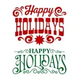 Happy Holidays SVG Cuttable Designs
