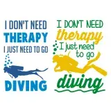Scuba Diving SVG Cuttable Designs