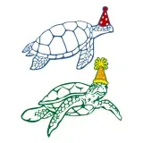 Christmas Turtle SVG Cuttable Designs
