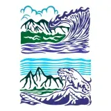 Waves SVG Cuttable Designs