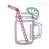 Lemon Cocktail Embroidery Designs