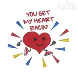 Racing Heart Embroidery Designs