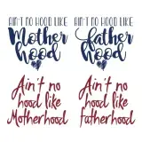 Mother And Father Hood SVG Cuttable Designs