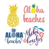 Aloha Beaches Pack SVG Cuttable Designs