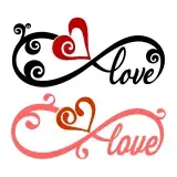 Infinity Heart SVG Cuttable Designs