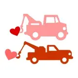 Heart Tow Truck SVG Cuttable Designs