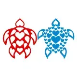 Hawaii Turble Heart SVG Cuttable Designs
