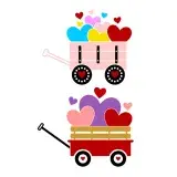 Valentine Wagon Cuttable Designs 