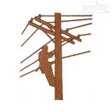 Lineman Powerline Technician Embroidery Designs