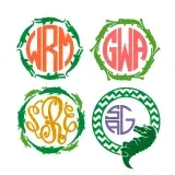 Alligator Monogram SVG Cuttable Frames