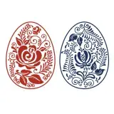 Floral Easter Egg SVG Cuttable Designs