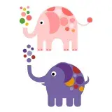Confetti Elephant SVG Cuttable Files