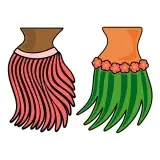 Hula Grass Skirt SVG Cuttable Files