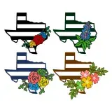 Floral Texas State SVG Cuttable Files