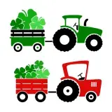 Shamrock Tractor SVG Cuttable Files