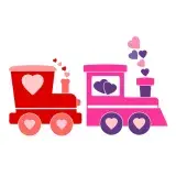 Valentine Train Cuttable Files