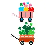 Shamrock Wagon SVG Cuttable Files