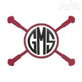 Baton Twirling Monogram Embroidery Frame