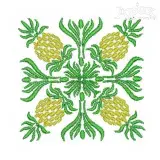 Pineapple Art Embroidery Design