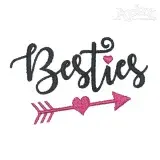 Besties Arrow Embroidery Design