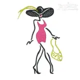 Stylish Lady Embroidery Design