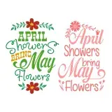 April Showers Bring May Flowers SVG Cuttable Files