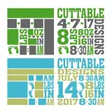 Baby Birth Template SVG Cuttable Designs