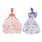 Bride in Flourish Wedding Gown SVG Cuttable Designs