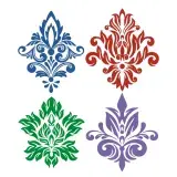 Damask Print SVG Cuttable Designs