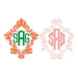 Damask Monogram SVG Cuttable Frames