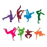 Hip Hop Dance Silhouette SVG Cuttable Designs