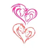 Couple Horse Heart SVG Cuttable Designs