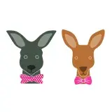 Kangaroo Bow Tie SVG Cuttable Designs