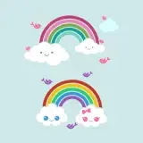 Happy Rainbow SVG Cuttable Designs