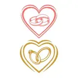Heart Wedding Rings Cuttable Files