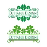 Clover Shamrock Split SVG Cuttable Frames