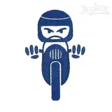 Helmet Biker Embroidery Design