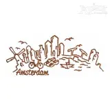 Amsterdam Skyline Embroidery Design