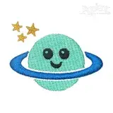 Planet Embroidery Design