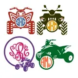 ATV Monogram SVG Cuttable Frame