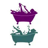 Bathroom Tub Girls SVG Cuttable Designs
