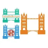 London Bridge Split and Monogram SVG Cuttable Design and Frame