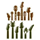 Guitar Neck SVG Cuttable Design