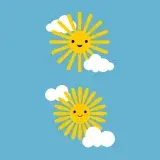 Happy Sun and Cloud SVG Cuttable Design